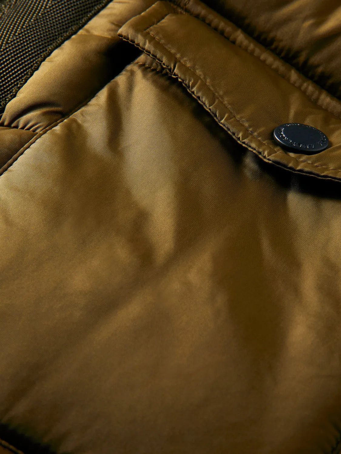 Hooded Puffer Vest - Olive Green