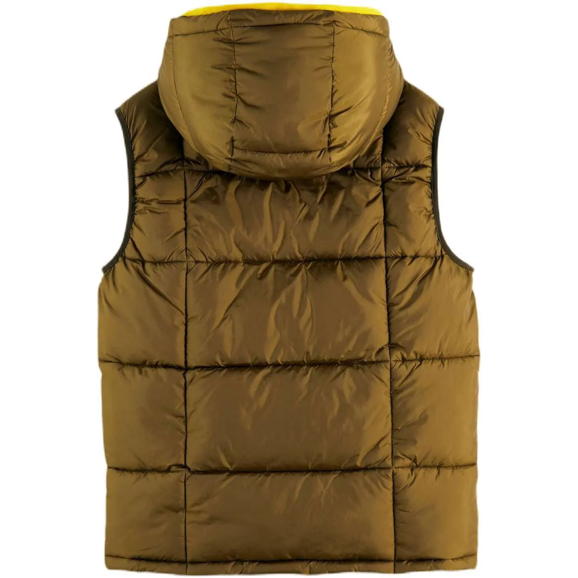 Hooded Puffer Vest - Olive Green