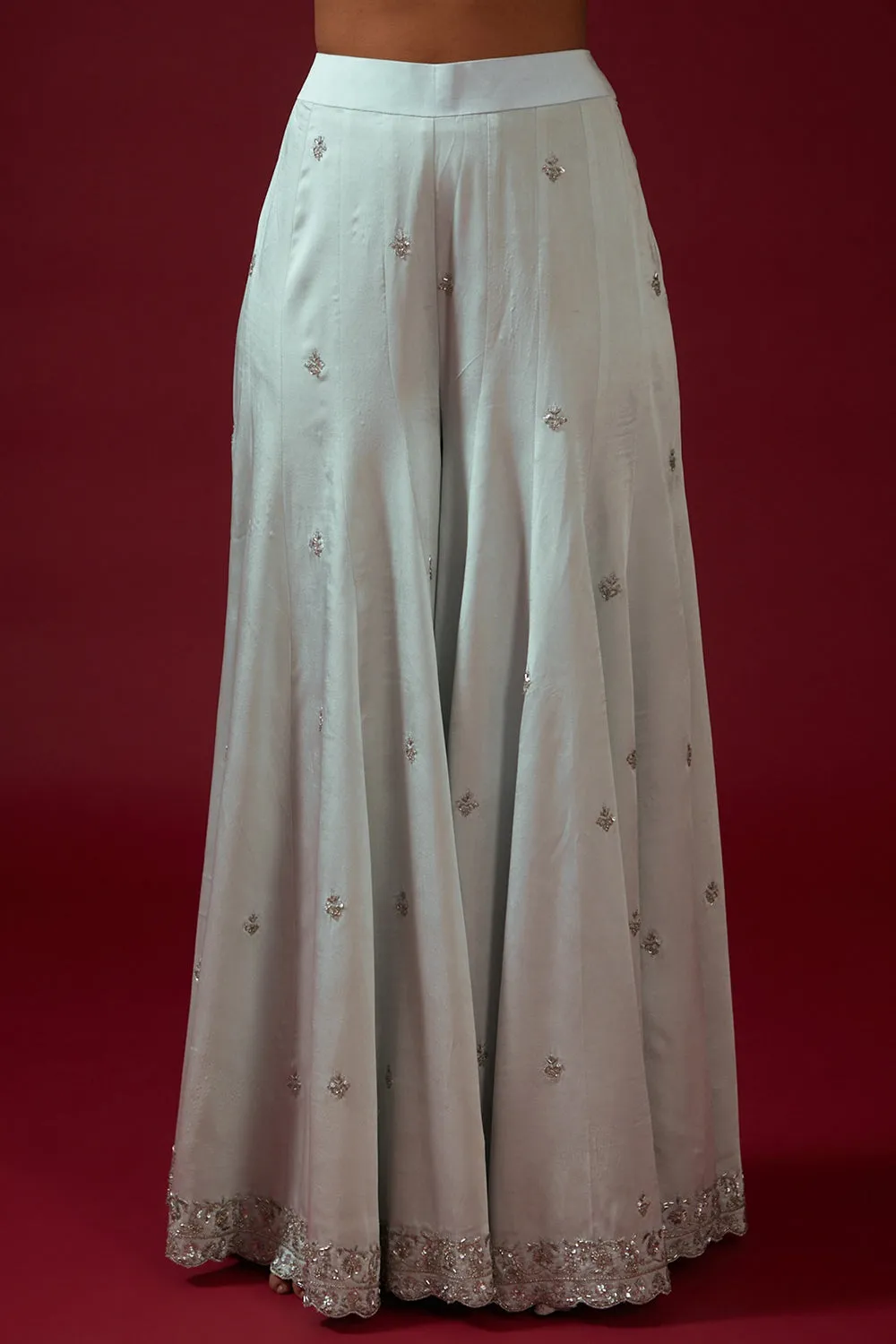 Ice Blue Sharara Set