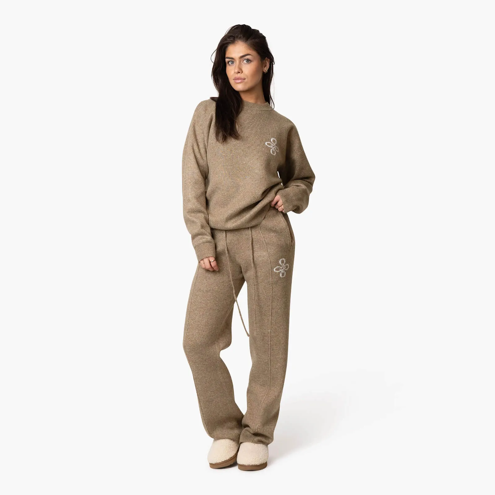 INSIGNIA KNITTED PANTS | BROWN MELEE