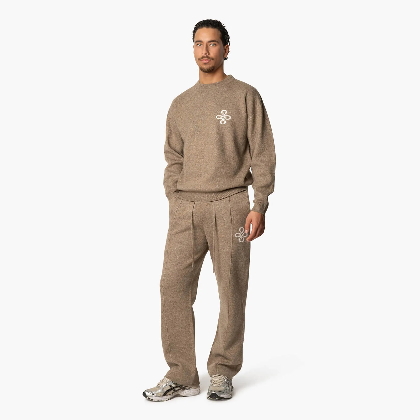 INSIGNIA KNITTED PANTS | BROWN MELEE