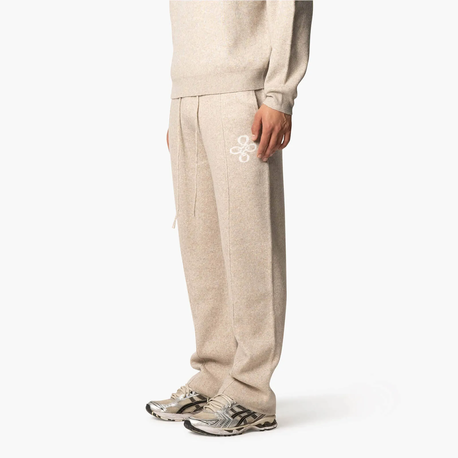 INSIGNIA KNITTED PANTS | GREIGE MELEE