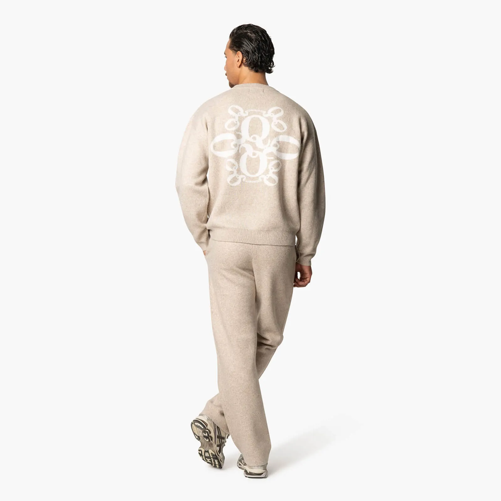 INSIGNIA KNITTED PANTS | GREIGE MELEE