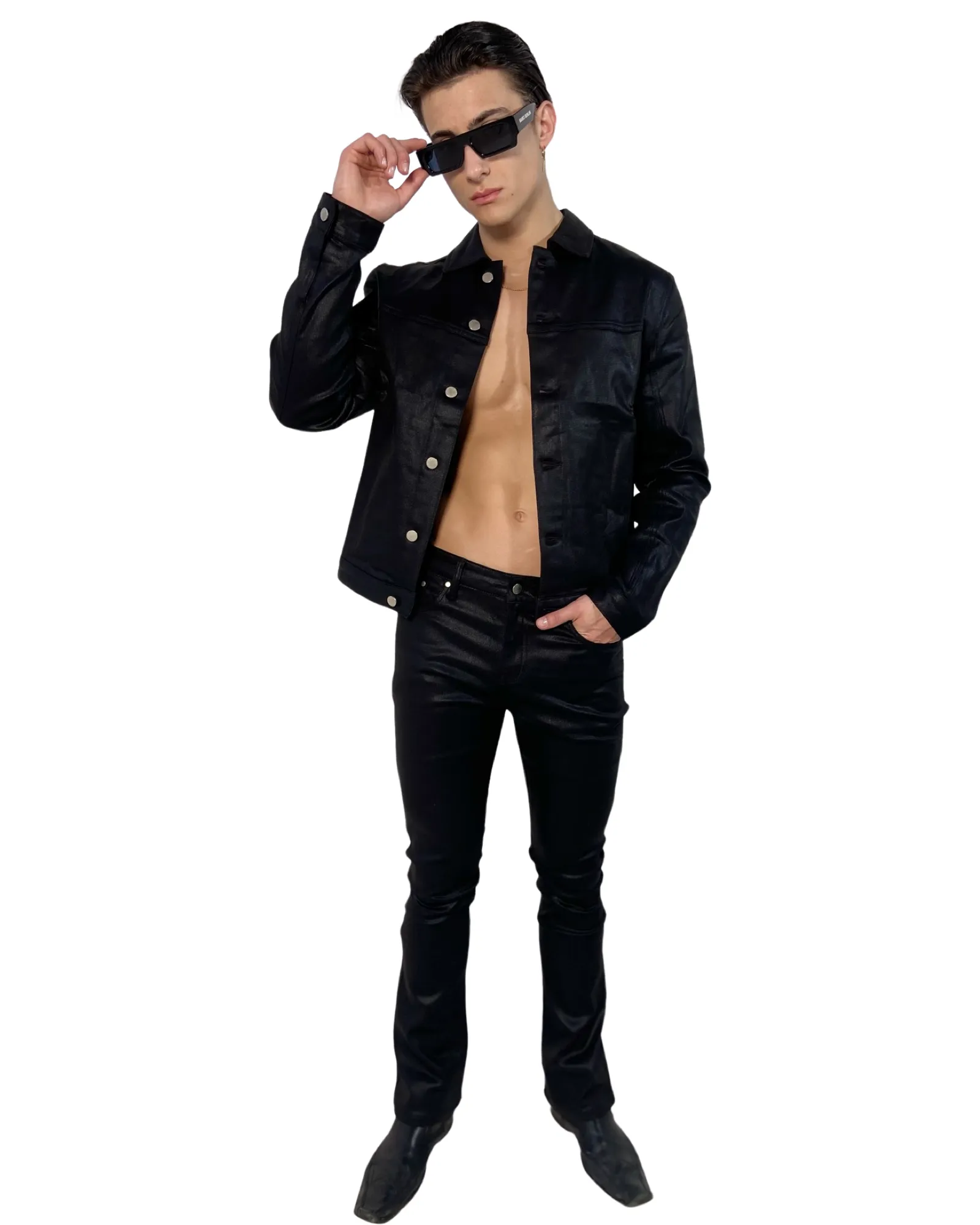 Jacquard Wax Denim Jacket