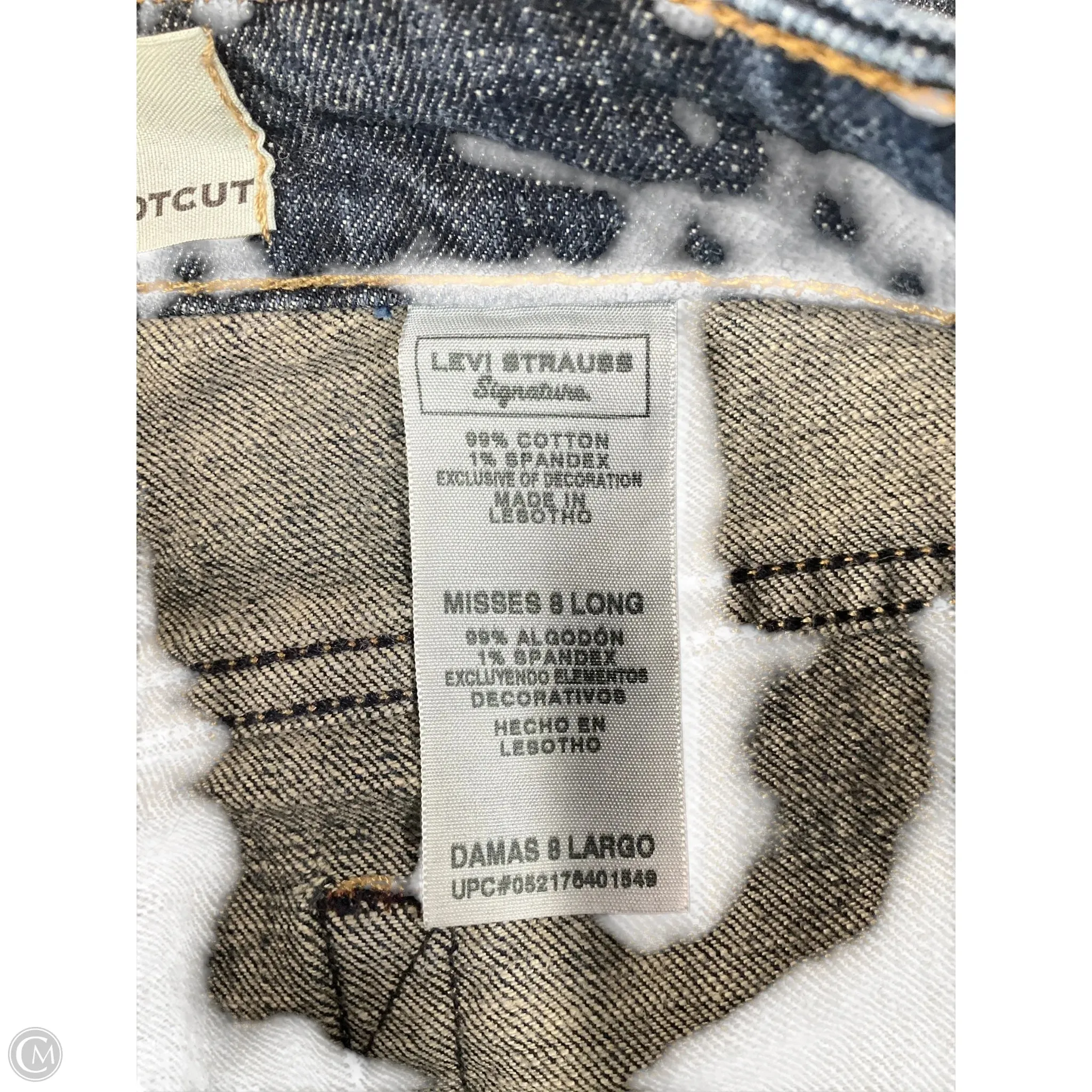 Jeans Boot Cut By Levis In Blue Denim, Size: 8l