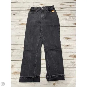 Jeans Straight By Abercrombie And Fitch In Black Denim, Size: 0