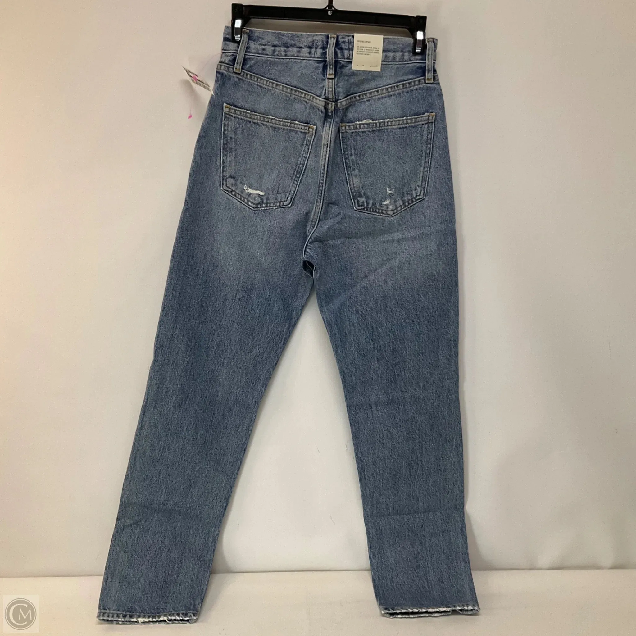 Jeans Straight By Agolde In Blue Denim, Size: 0