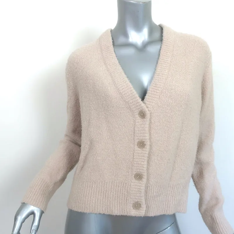 Jenni Kayne Boyfriend Cardigan Oatmeal Merino Wool Boucle Knit Size Small