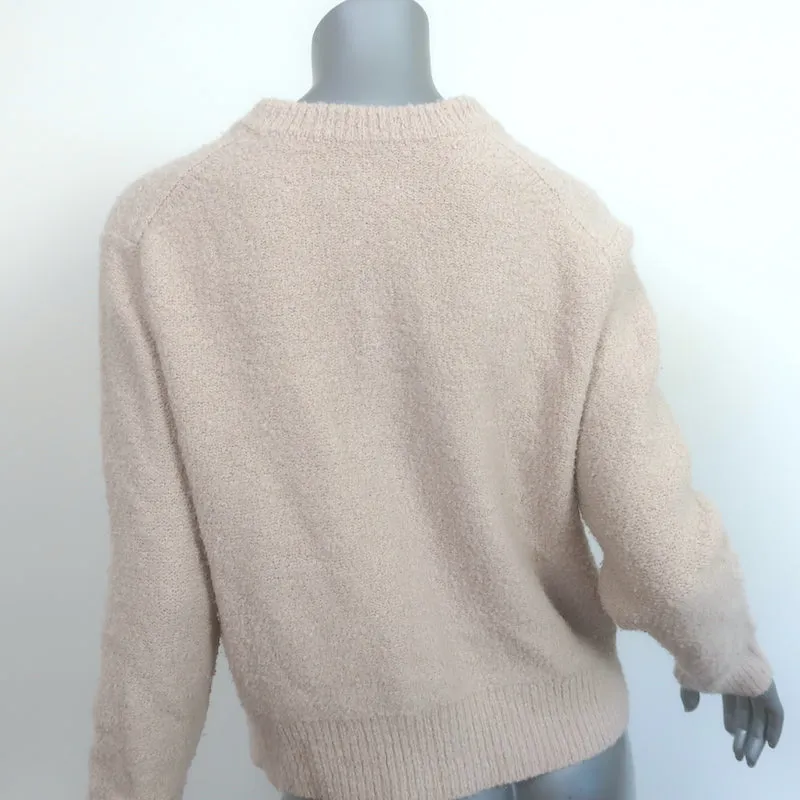 Jenni Kayne Boyfriend Cardigan Oatmeal Merino Wool Boucle Knit Size Small