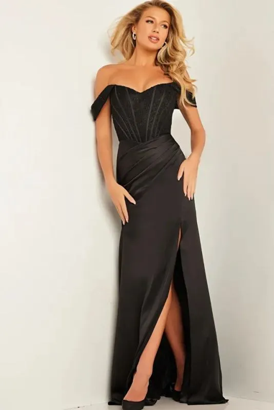 Jovani Size 16 JVN36402B Black Mother of Bride Dress