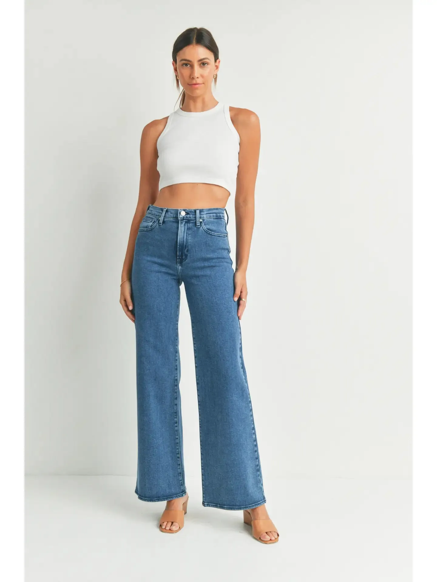 Just Black | Palazzo Jean {Medium Wash}