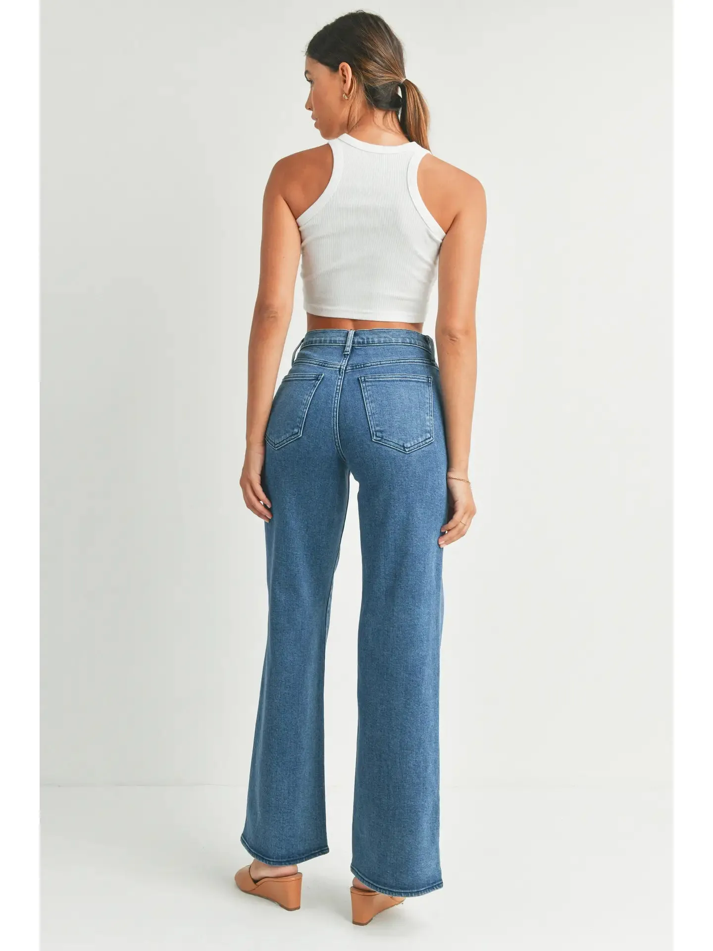Just Black | Palazzo Jean {Medium Wash}