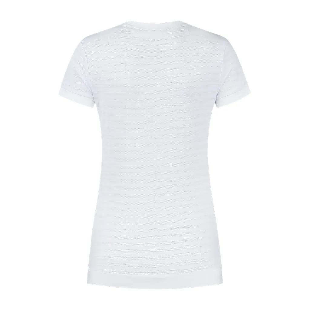 K-Swiss Tac Hypercourt Womens V-Neck Badminton Top - White