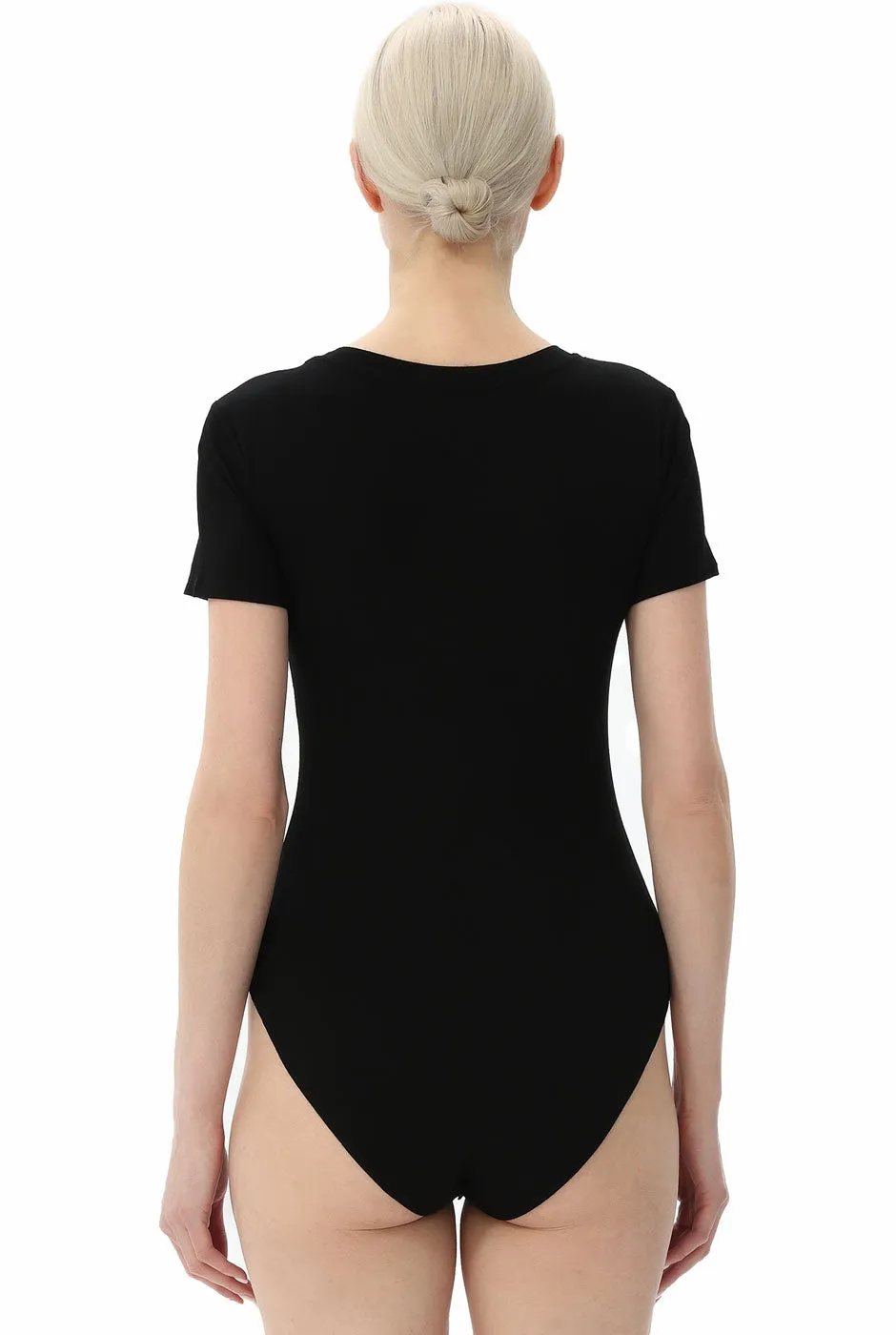 Kimi   Kai Women's Round Neck Basic Bodysuit