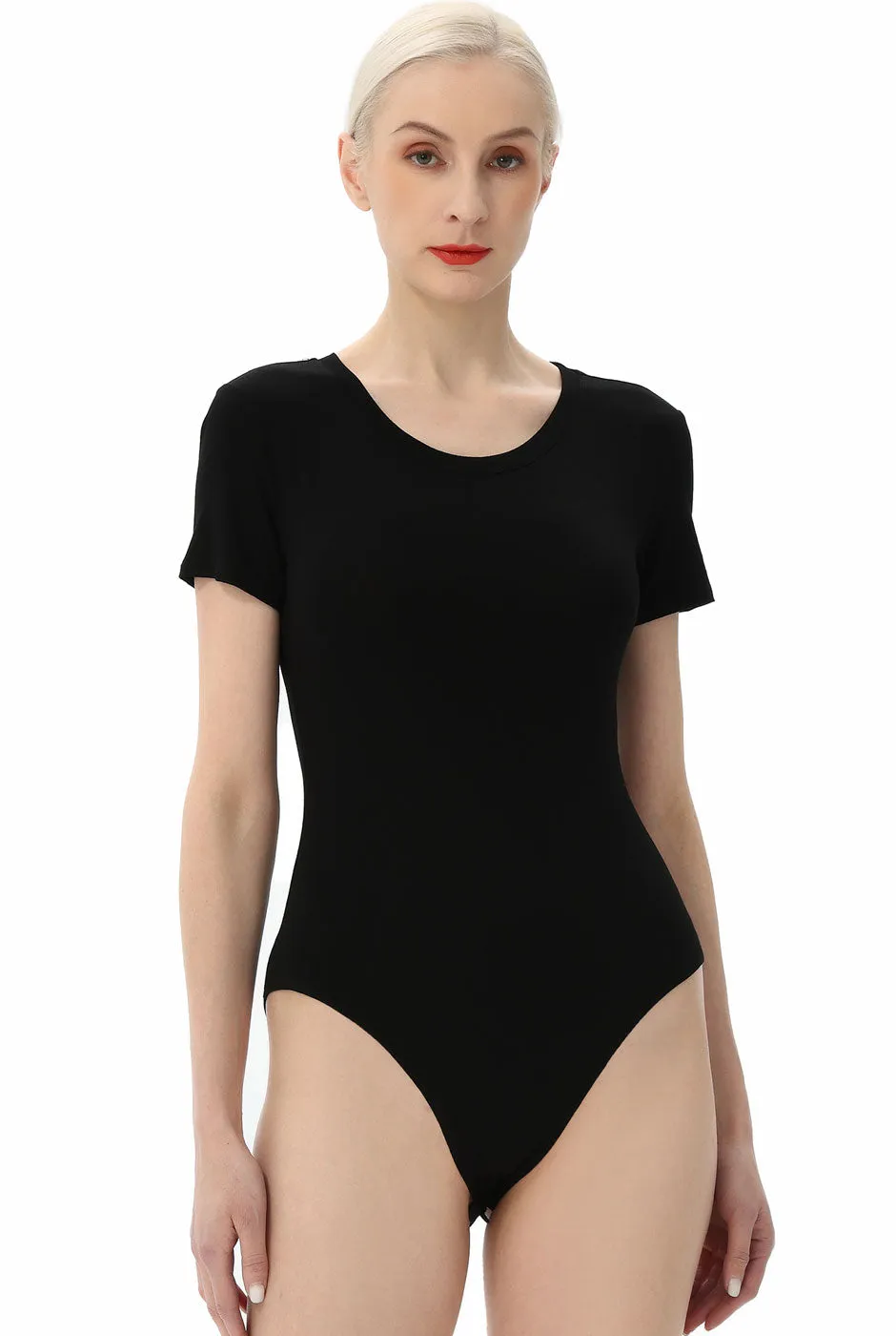 Kimi   Kai Women's Round Neck Basic Bodysuit