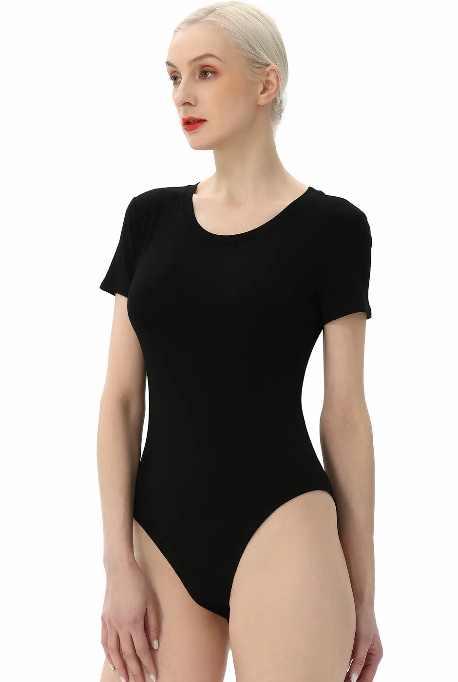 Kimi   Kai Women's Round Neck Basic Bodysuit