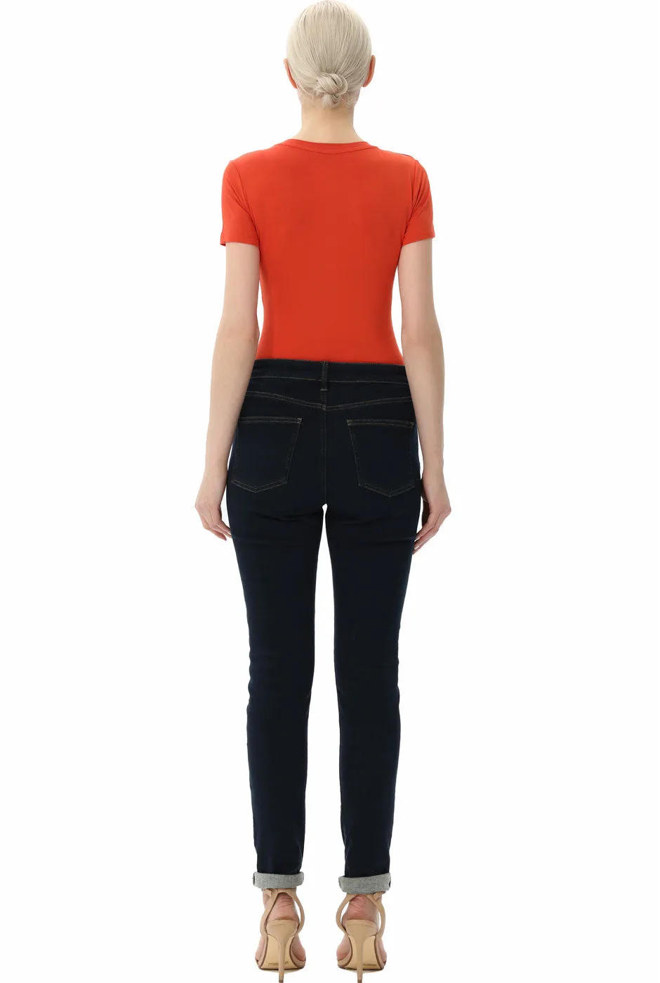 Kimi   Kai Women's Round Neck Basic Bodysuit