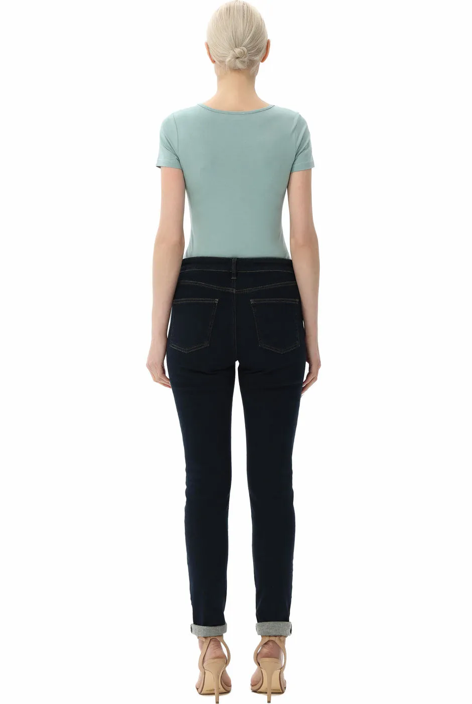 Kimi   Kai Women's Square Neck Basic Bodysuit