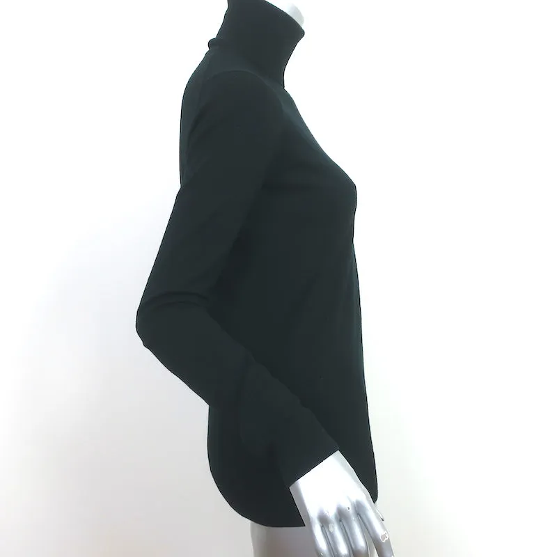 LAB Turtleneck Sweater Black Superfine Merino Wool Size Small