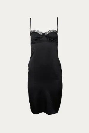 LACE INSET FITTED DRESS