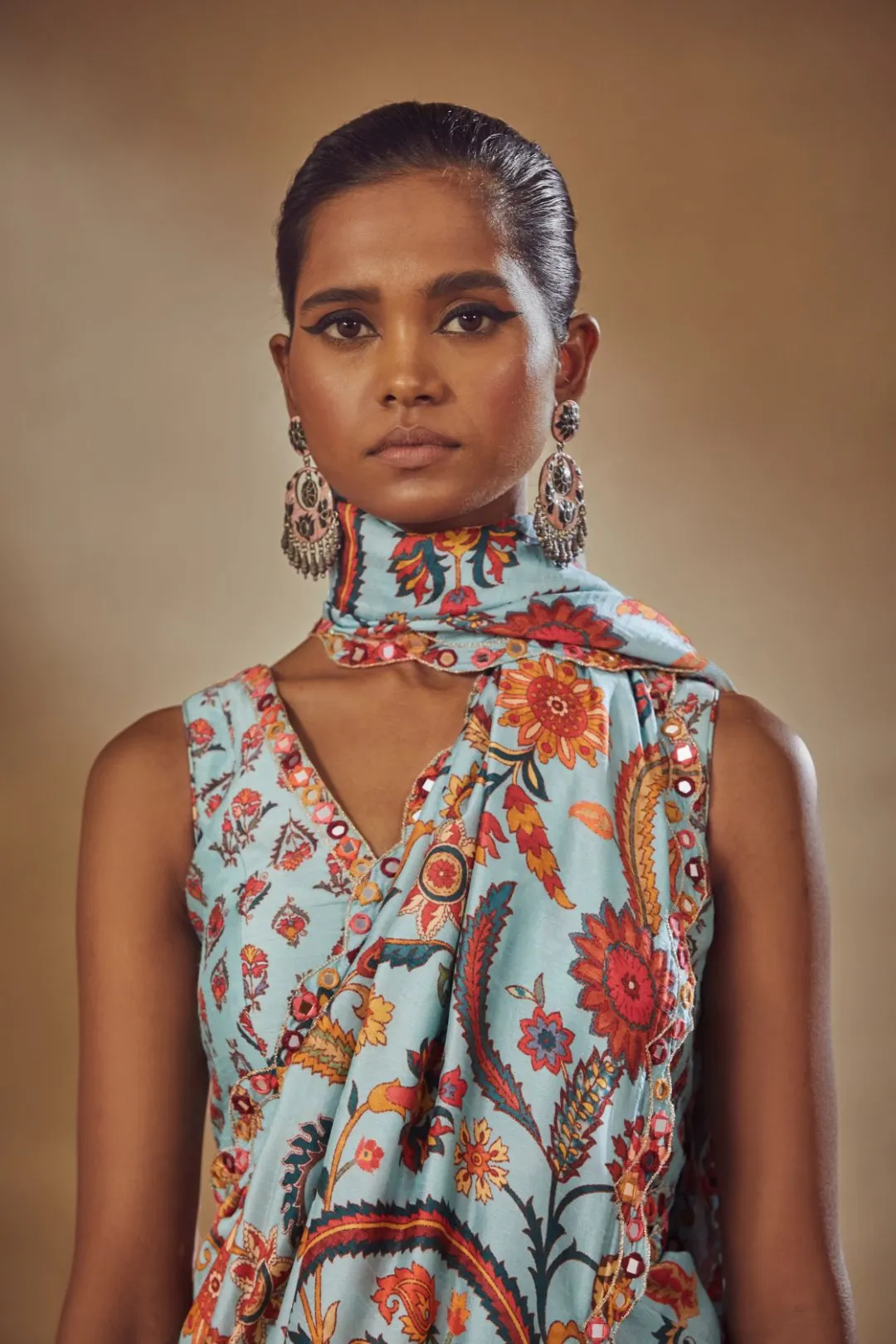 Light Blue Saree With Blouse