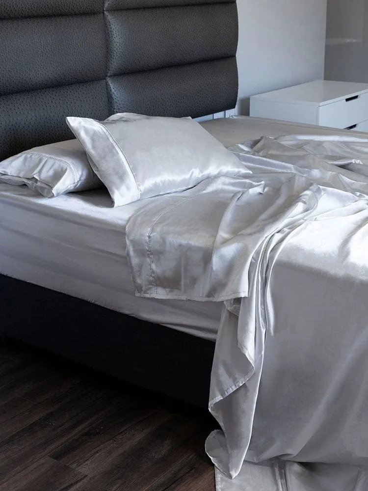 Linen House Satin Sheet Sets Silver