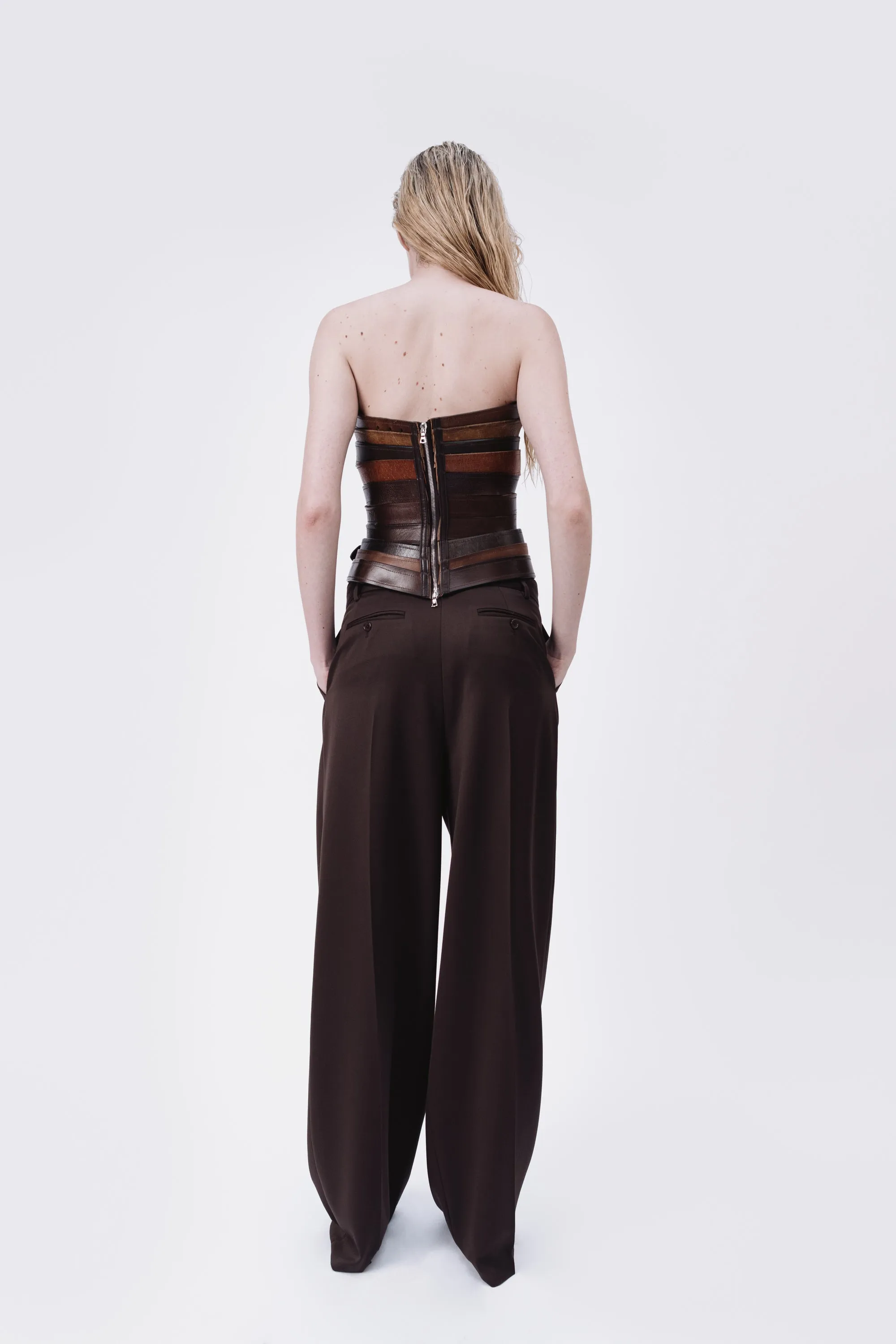 Low Rise Pleated Trouser