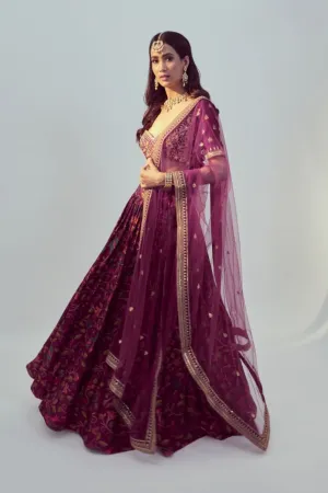 Magenta Lehenga set