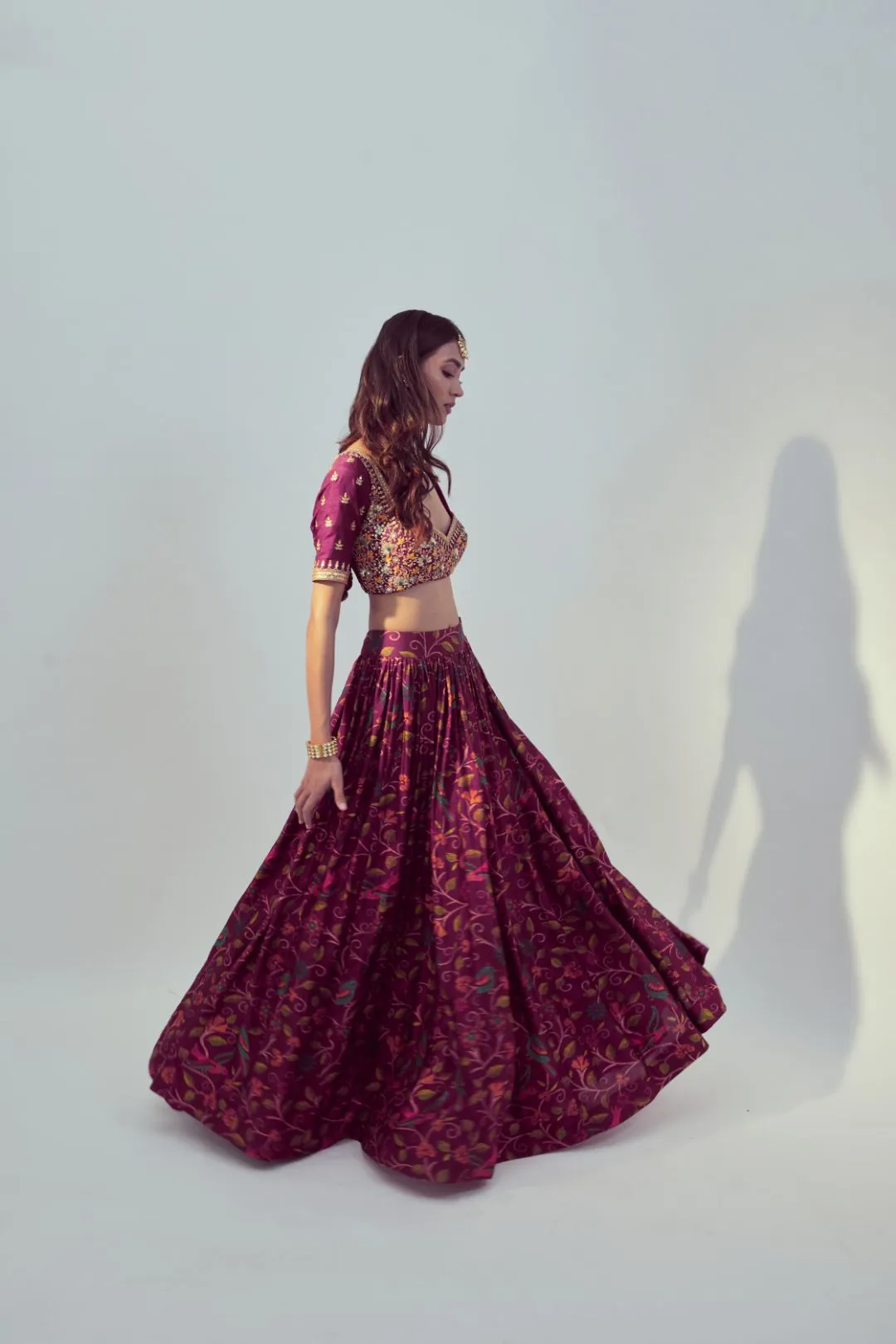 Magenta Lehenga set