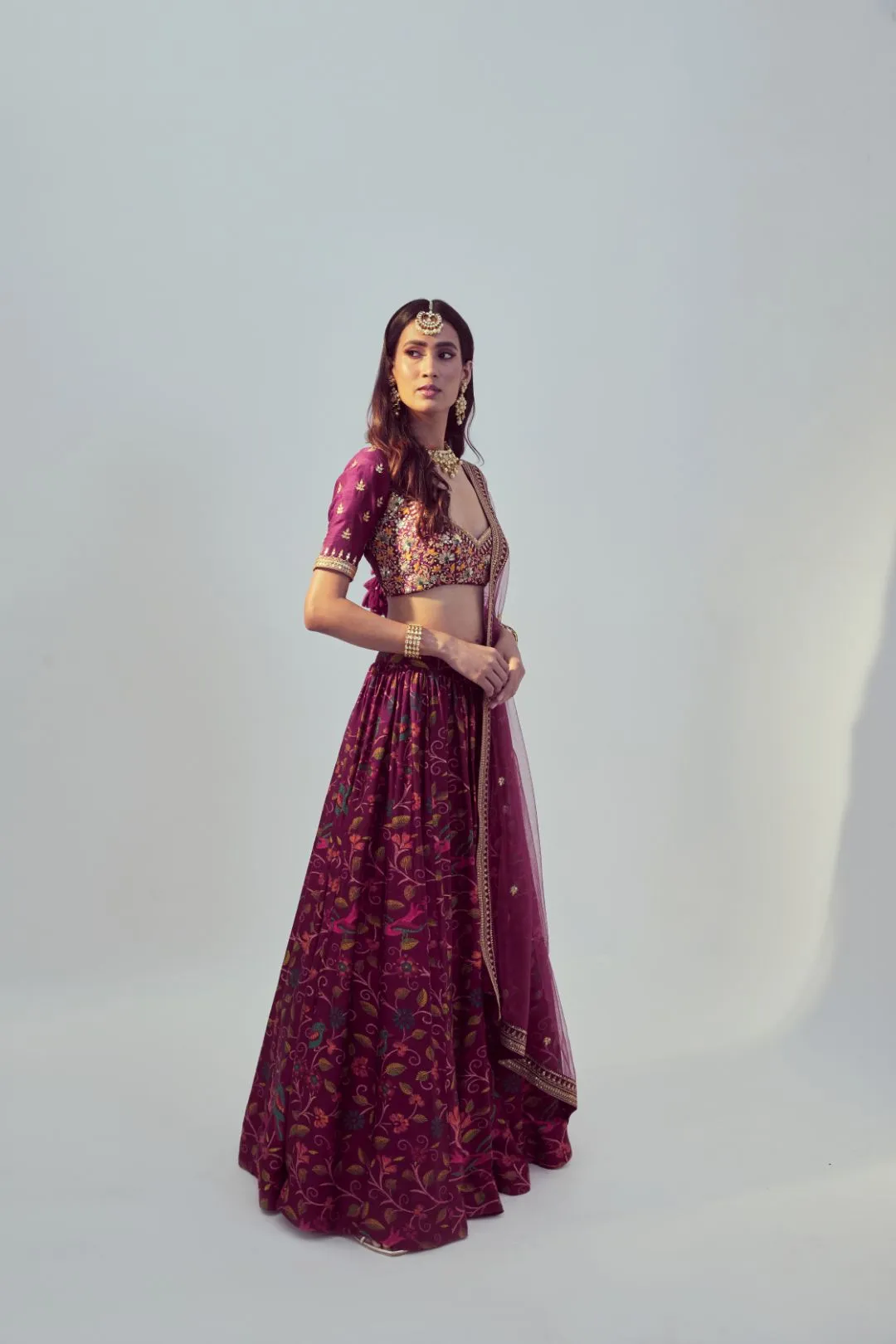 Magenta Lehenga set