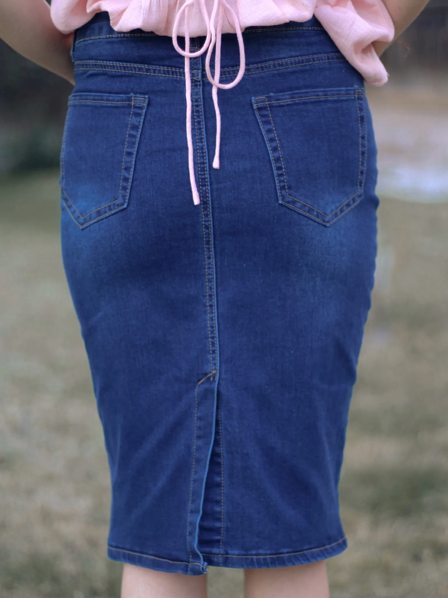 Maia Denim Skirt - Dark Wash