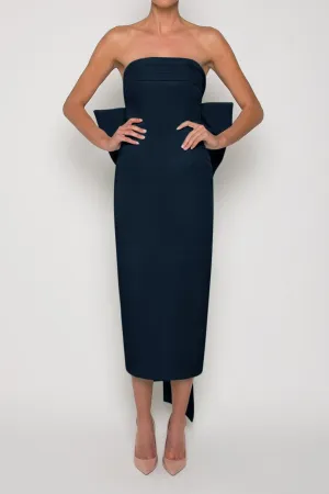 Margaret Silk Faille Midi Dress