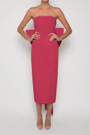 Margaret Silk Faille Midi Dress