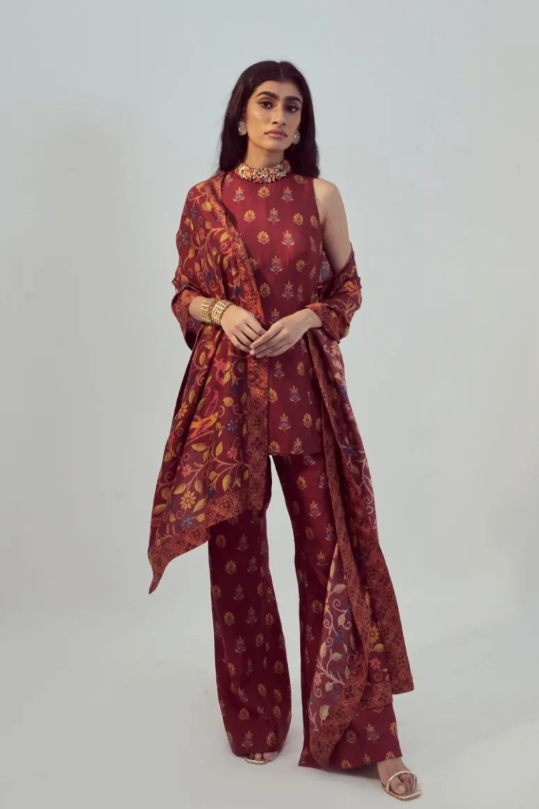 Maroon Kurta Set
