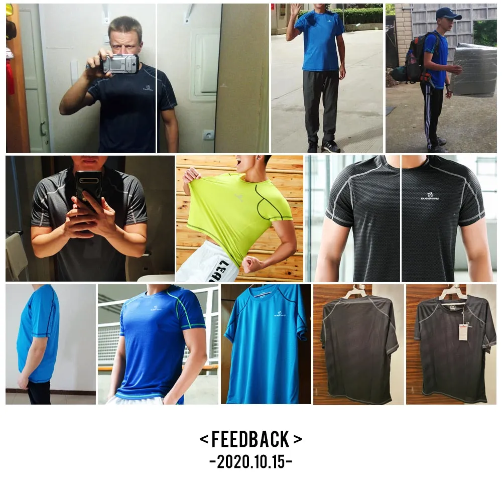 Men Quick Dry Short Sleeve Running T Shirt