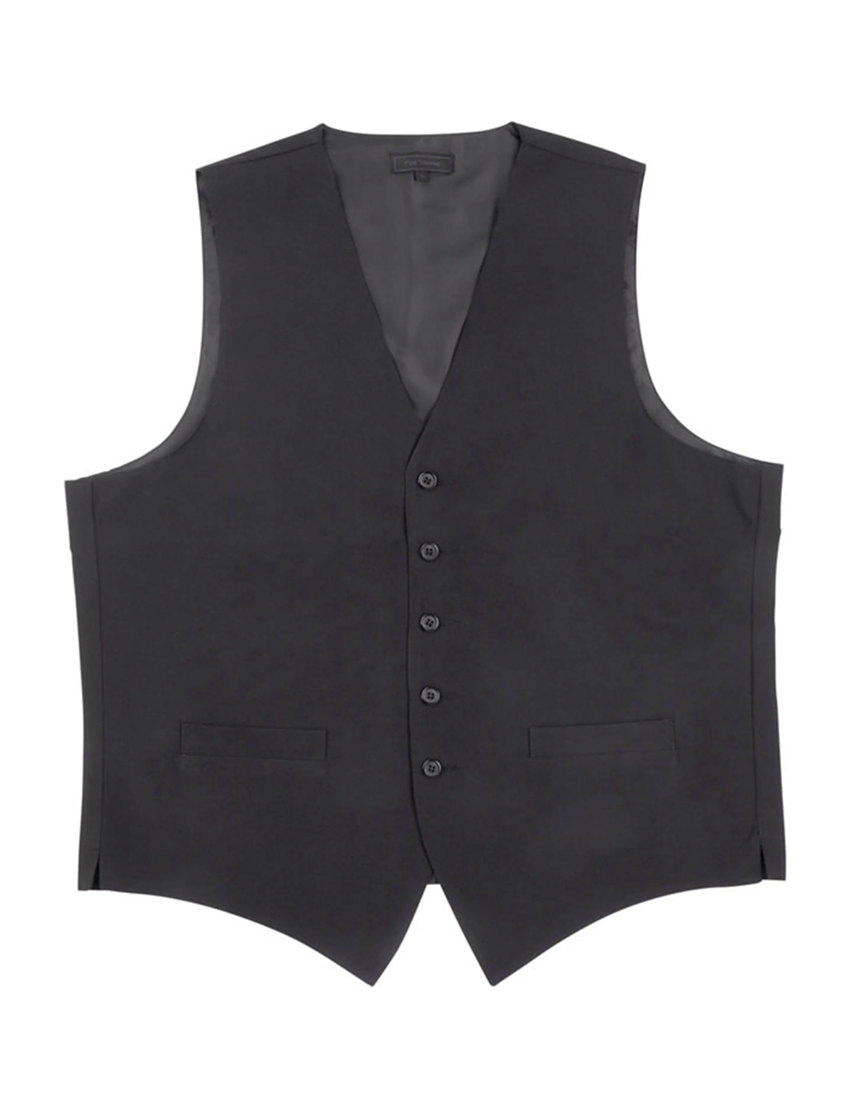Men's Black, Full Back, Long Cut Vest