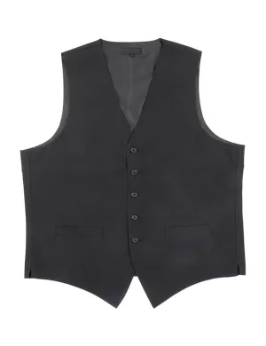 Men's Black, Full Back, Long Cut Vest