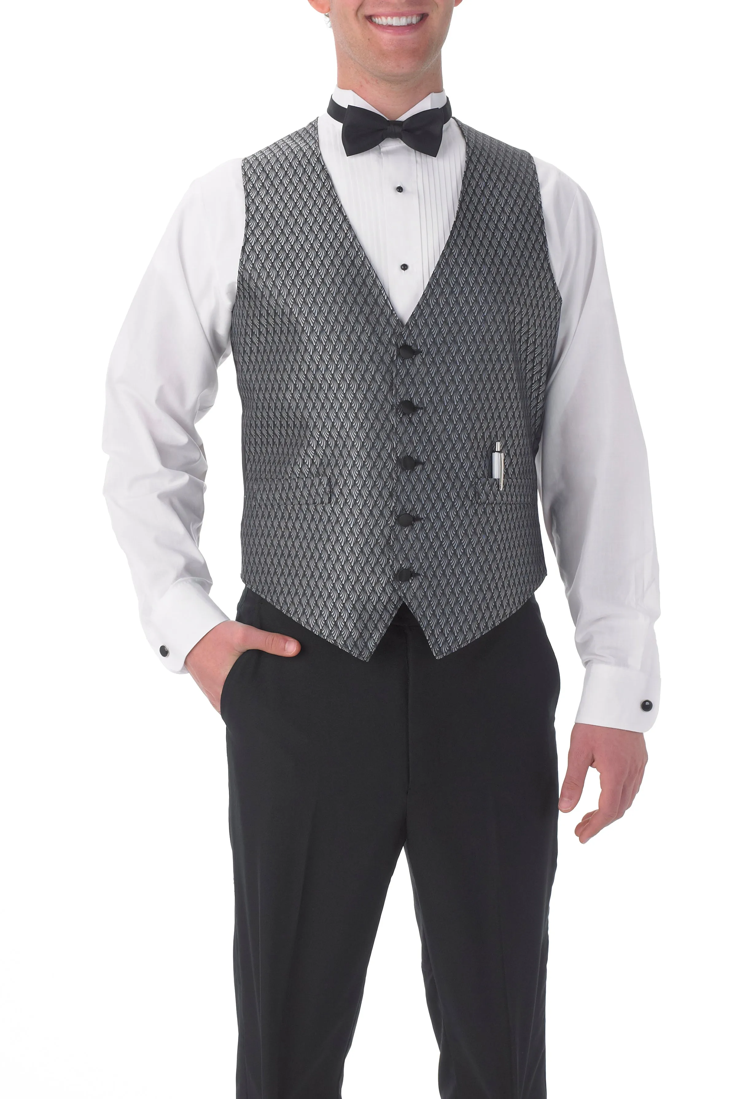 Men's Full Back Diamond Leaf Print Vest