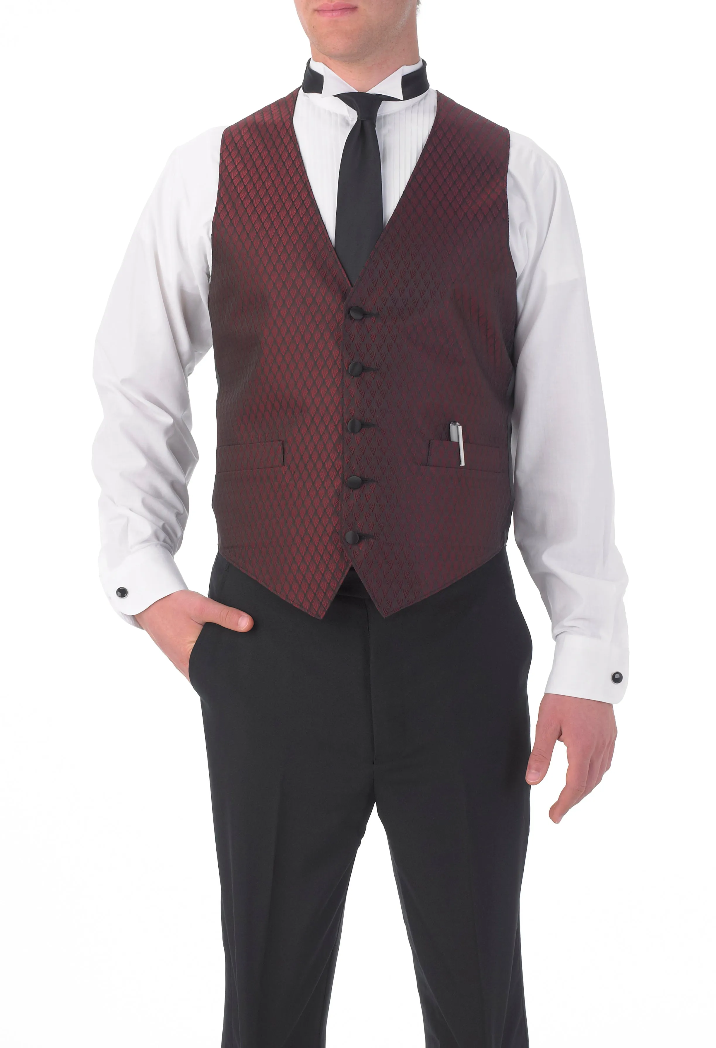 Men's Full Back Diamond Leaf Print Vest