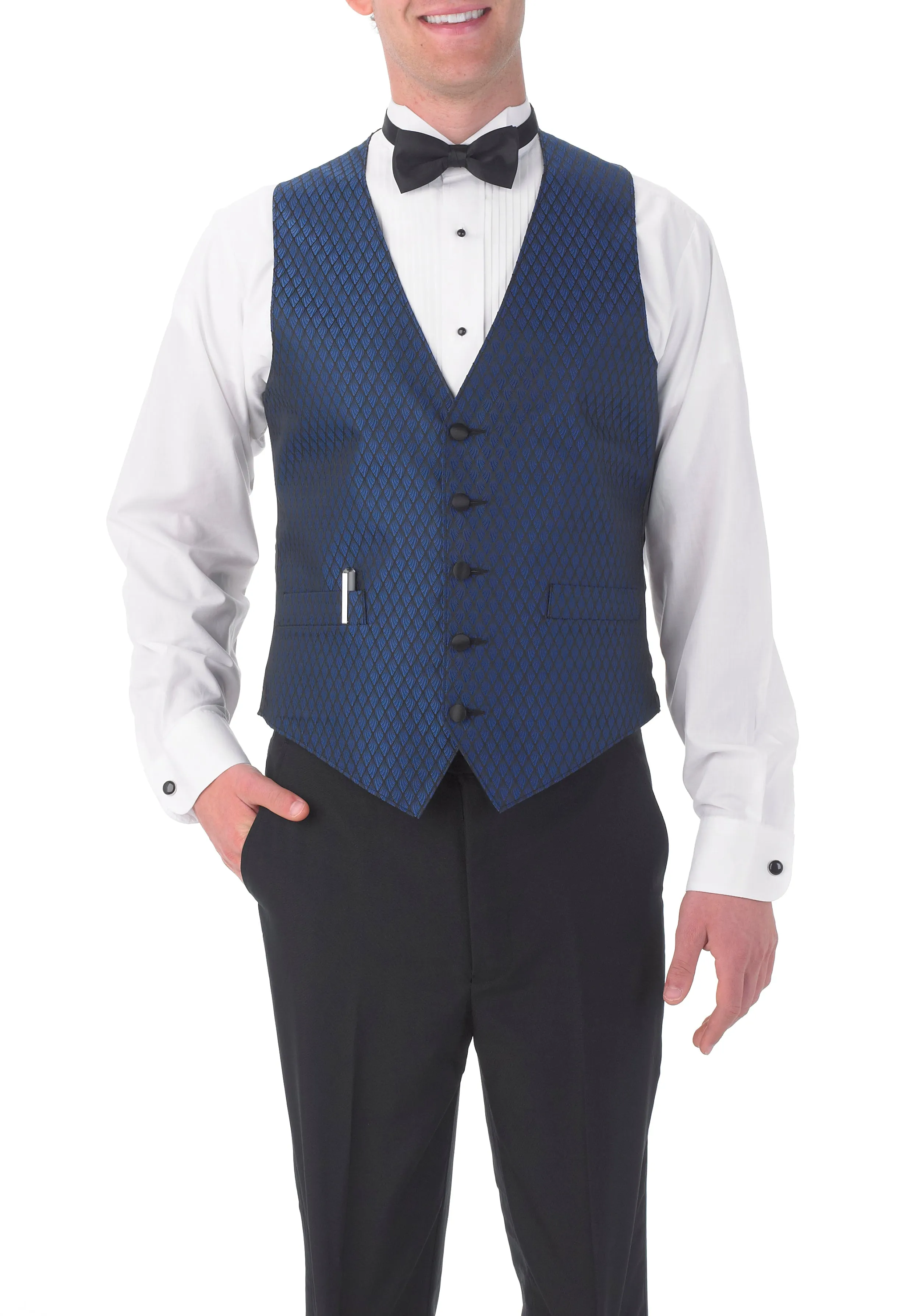 Men's Full Back Diamond Leaf Print Vest