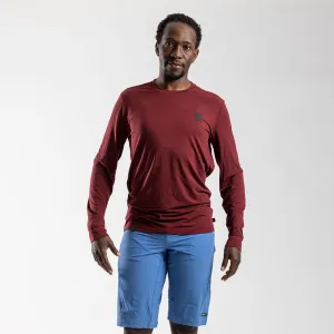 Men's Long Sleeve Merino T Shirt (Bloodstone)