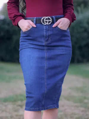 Mila Denim Skirt - Dark Wash