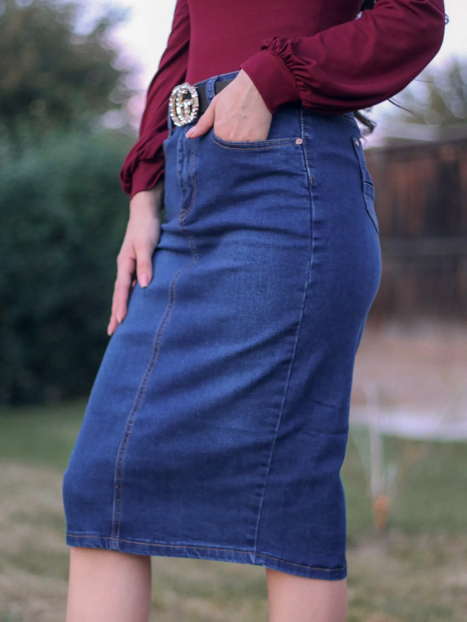 Mila Denim Skirt - Dark Wash