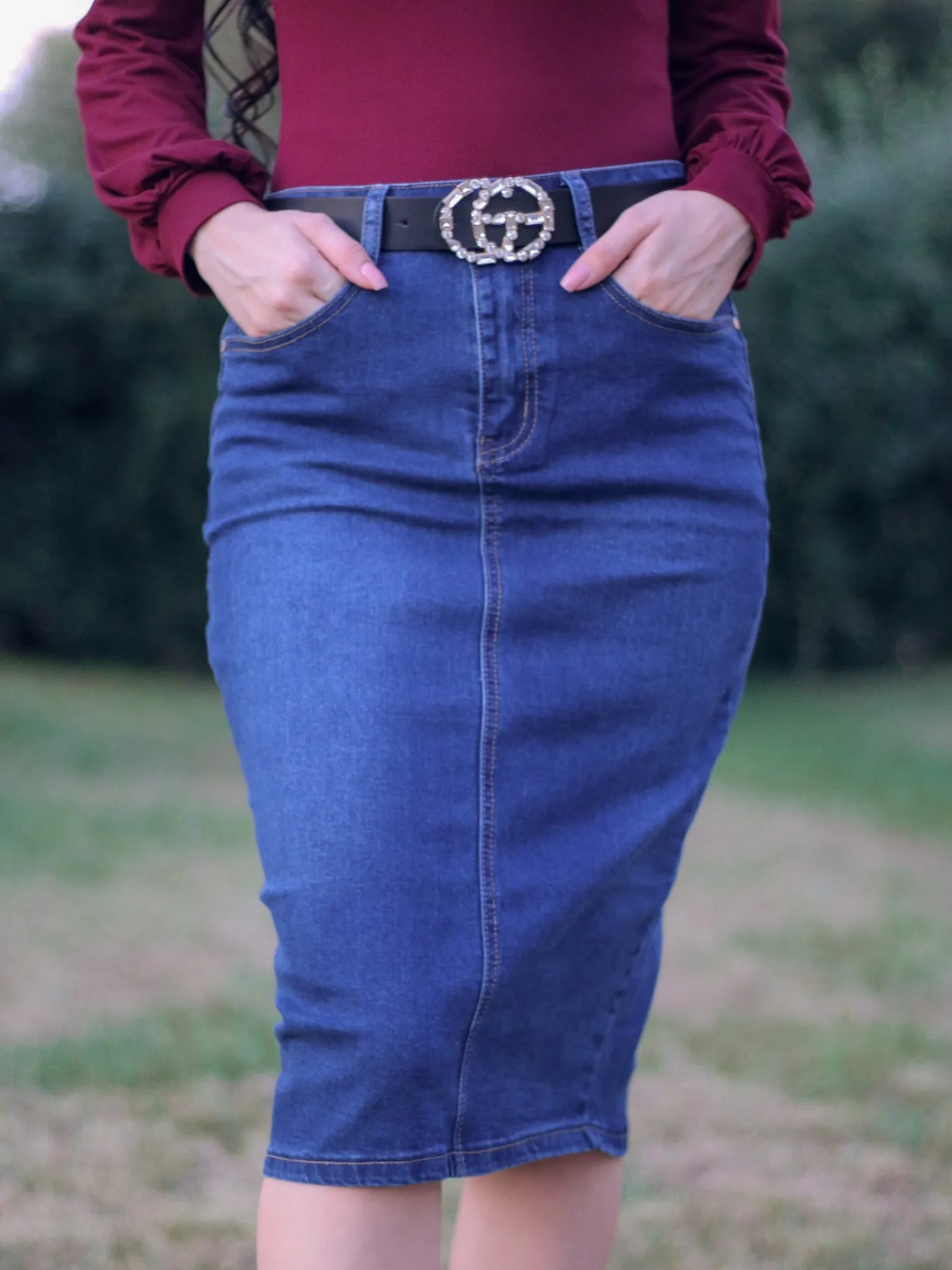 Mila Denim Skirt - Dark Wash