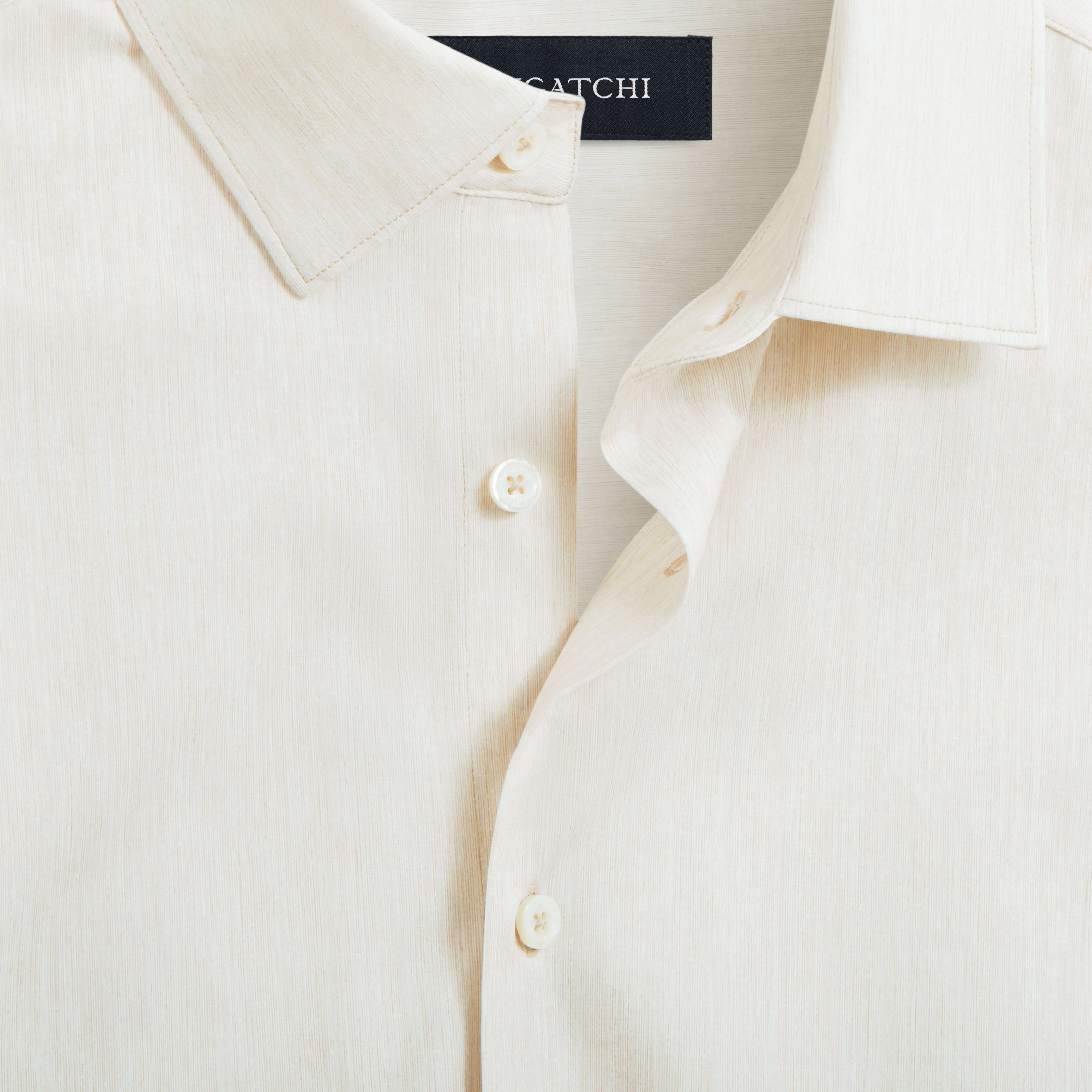 Miles Chambray Print OoohCotton Short Sleeve Shirt