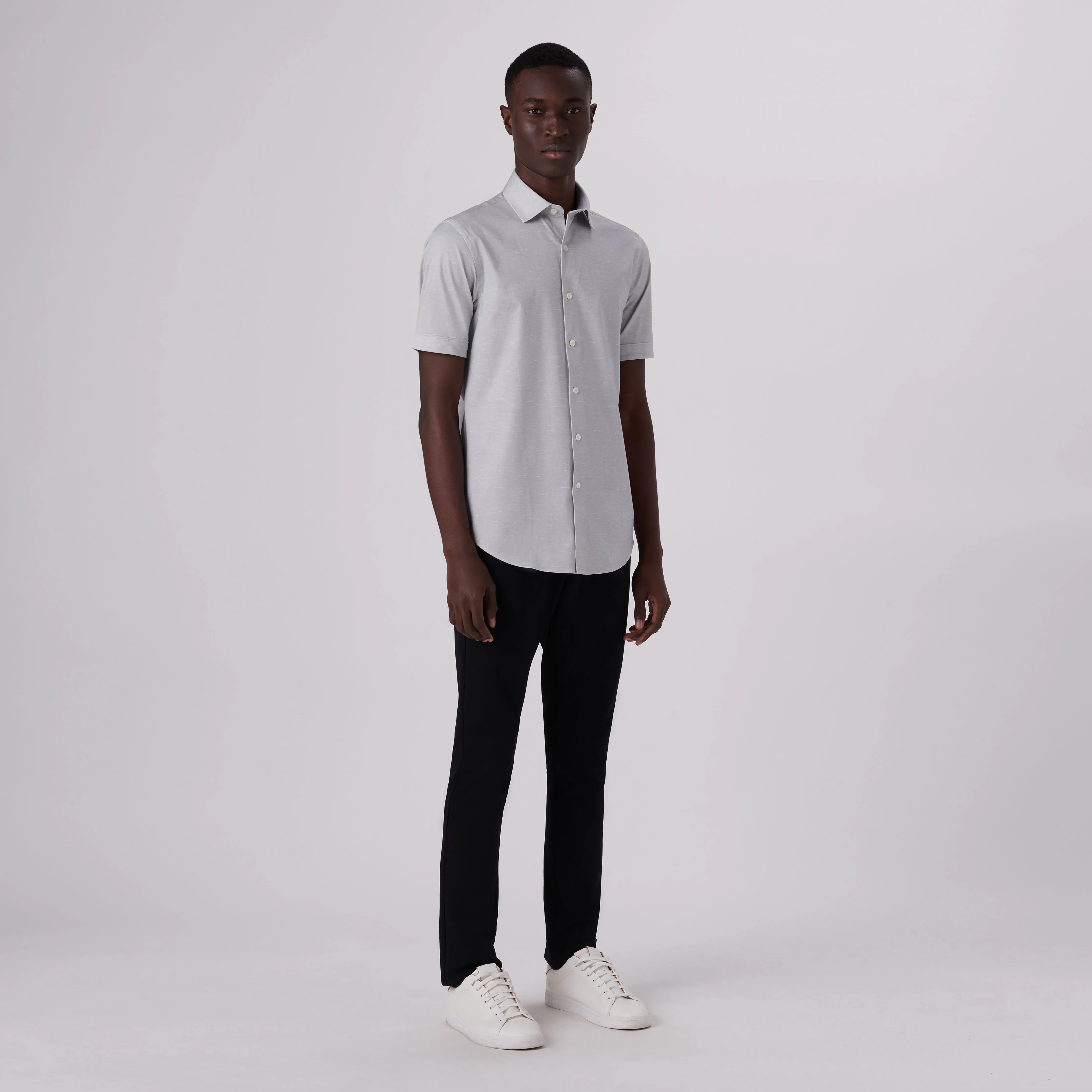 Miles Heather Print OoohCotton Short Sleeve Shirt