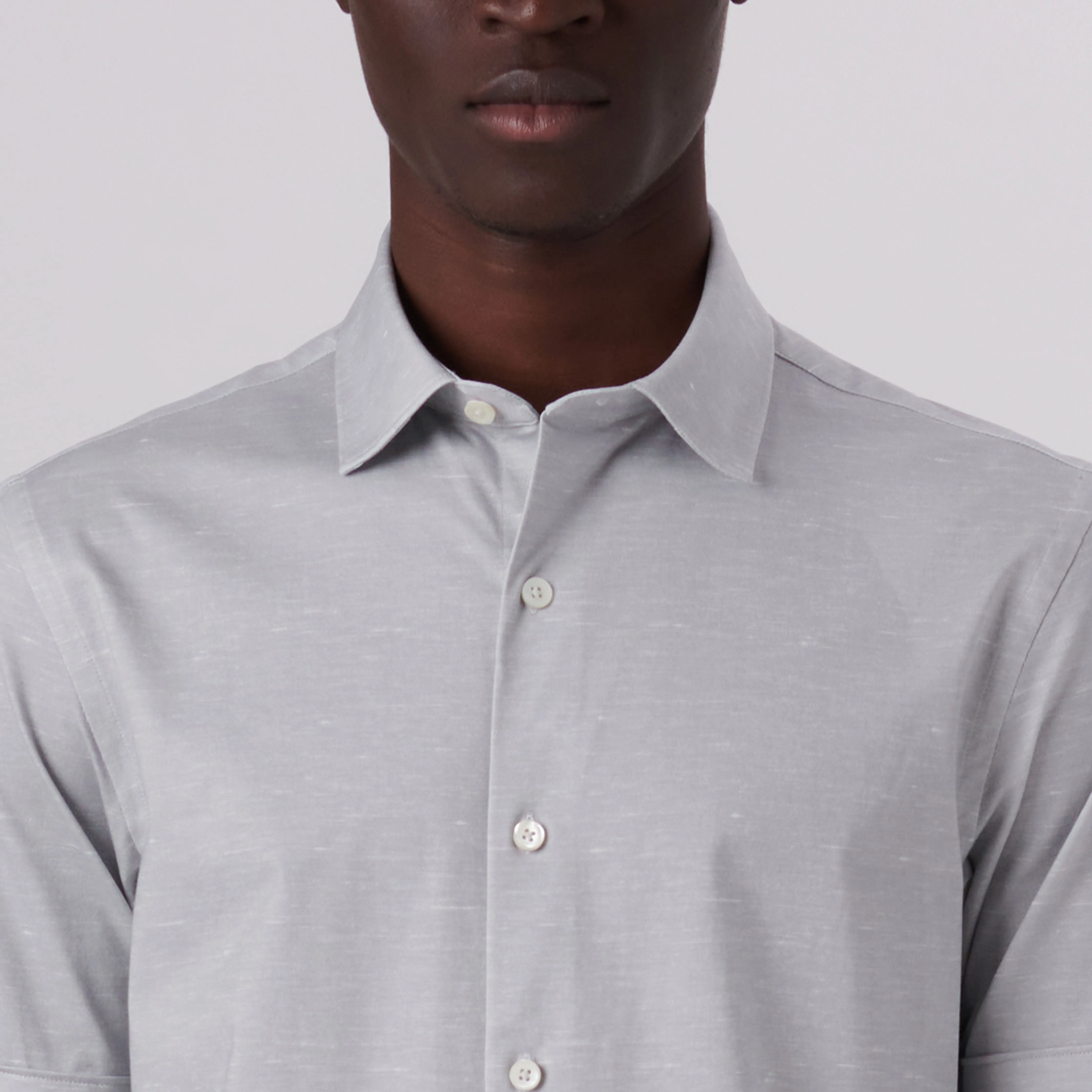 Miles Heather Print OoohCotton Short Sleeve Shirt