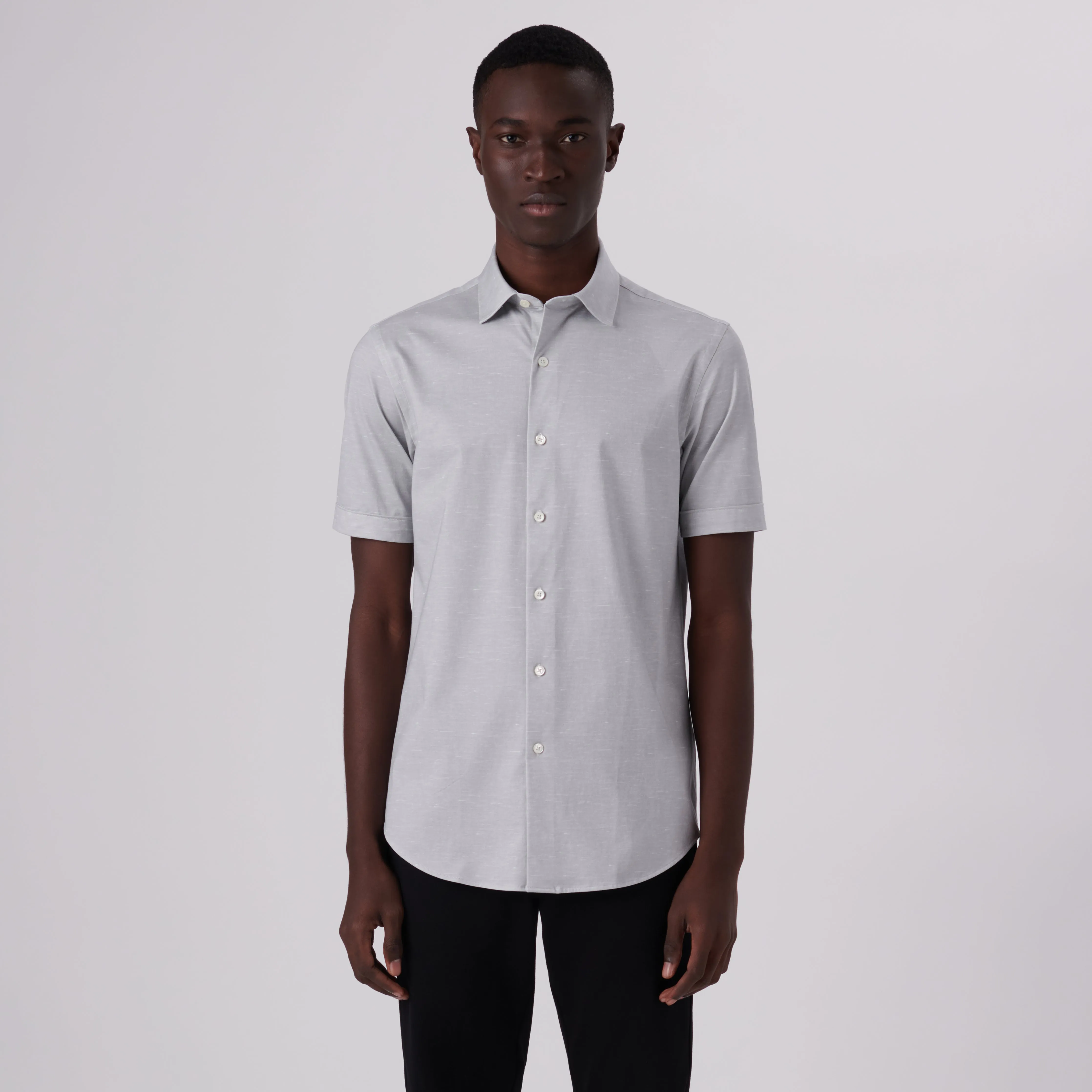 Miles Heather Print OoohCotton Short Sleeve Shirt