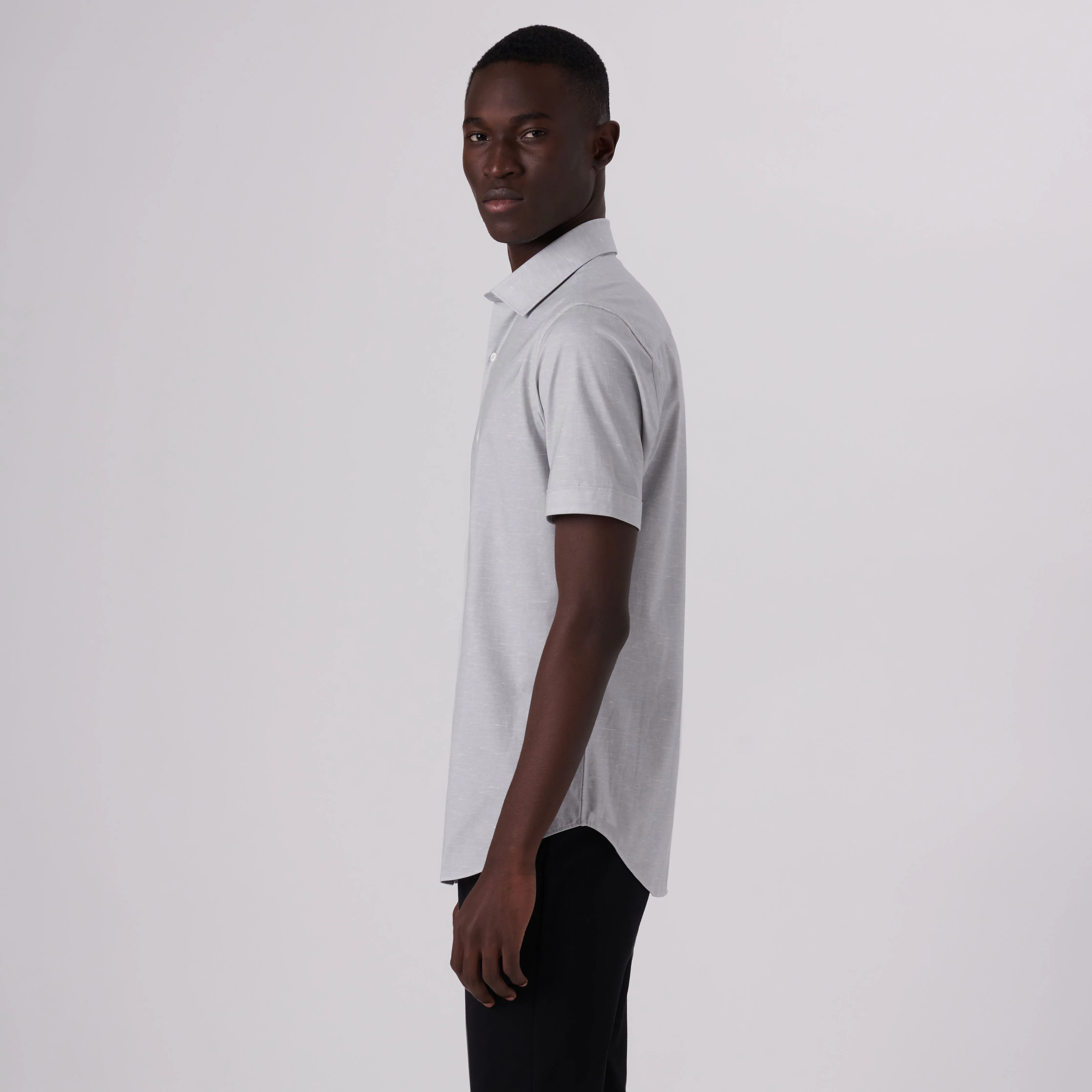 Miles Heather Print OoohCotton Short Sleeve Shirt