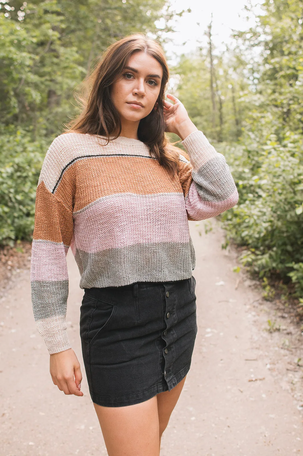 MISFIT ITEM - The Addy Washed Black Denim Skirt by Saltwater Luxe // Size M